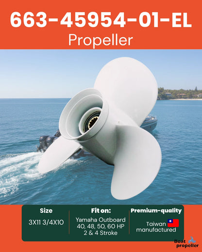 3X11 Propeller for Yamaha Outboard 40-60 HP (663-45954-01-EL)