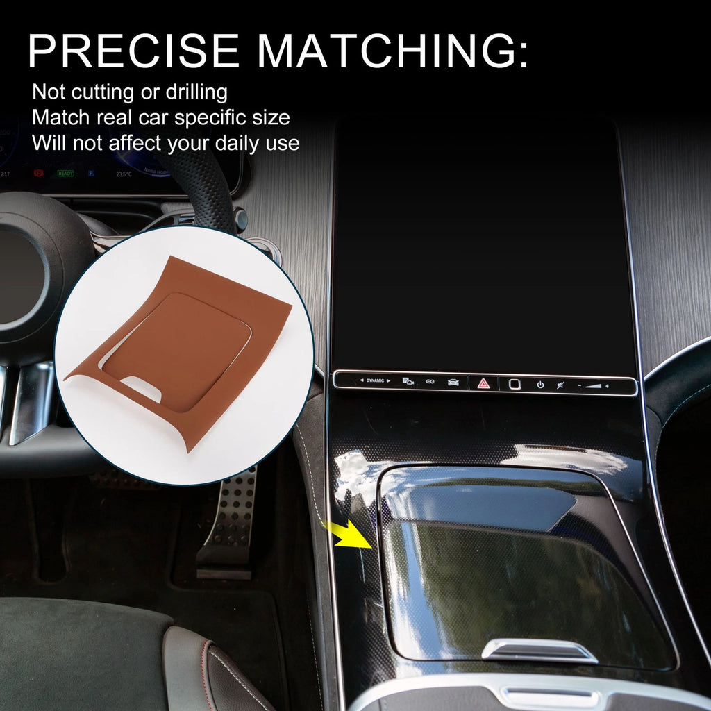 Center Console Panel Sticker for Mercedes-Benz EQE350 2022–2024 Brown 1 Set