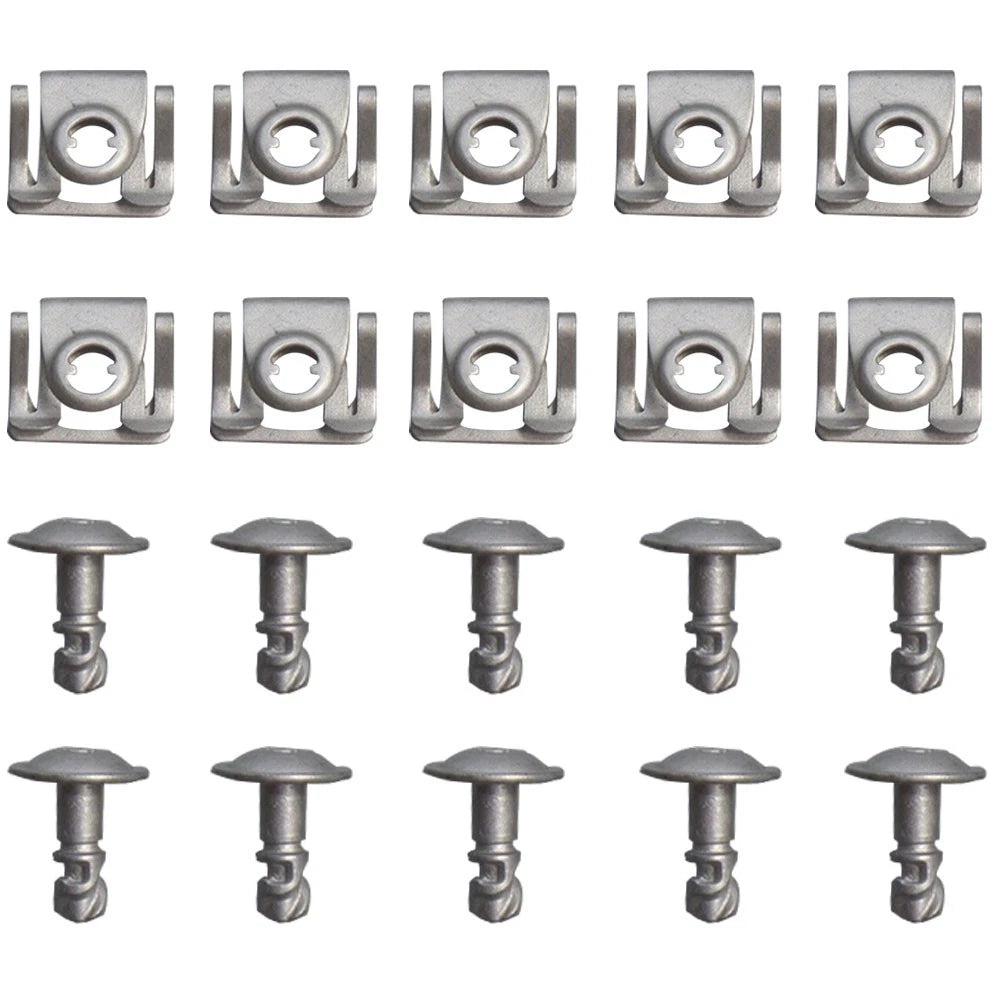 Set of 10 Engine Undertray Trim Clips for BMW E39 E38 E52 Z8 (1995–2003) 51718176503 51718218323