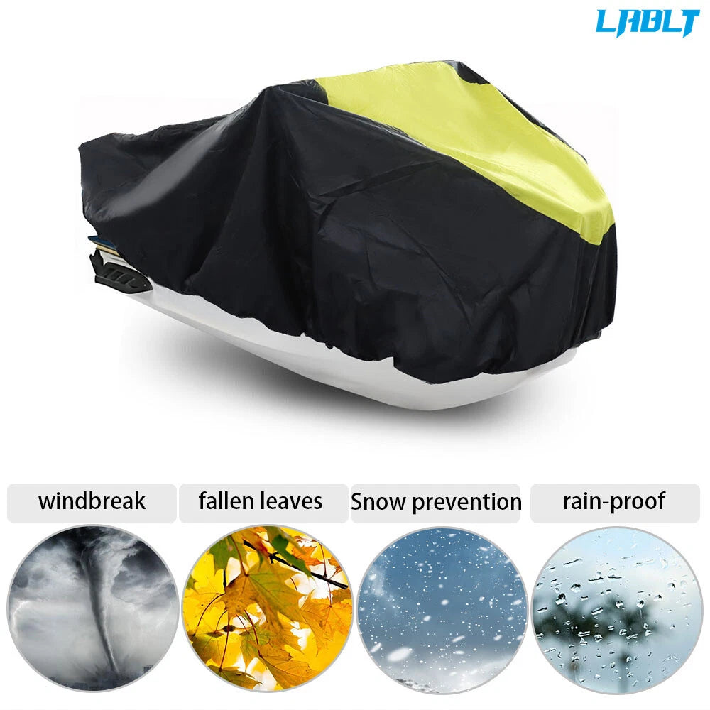 Trailerable Waterproof Jet Ski Cover for Watercraft (96"-145")