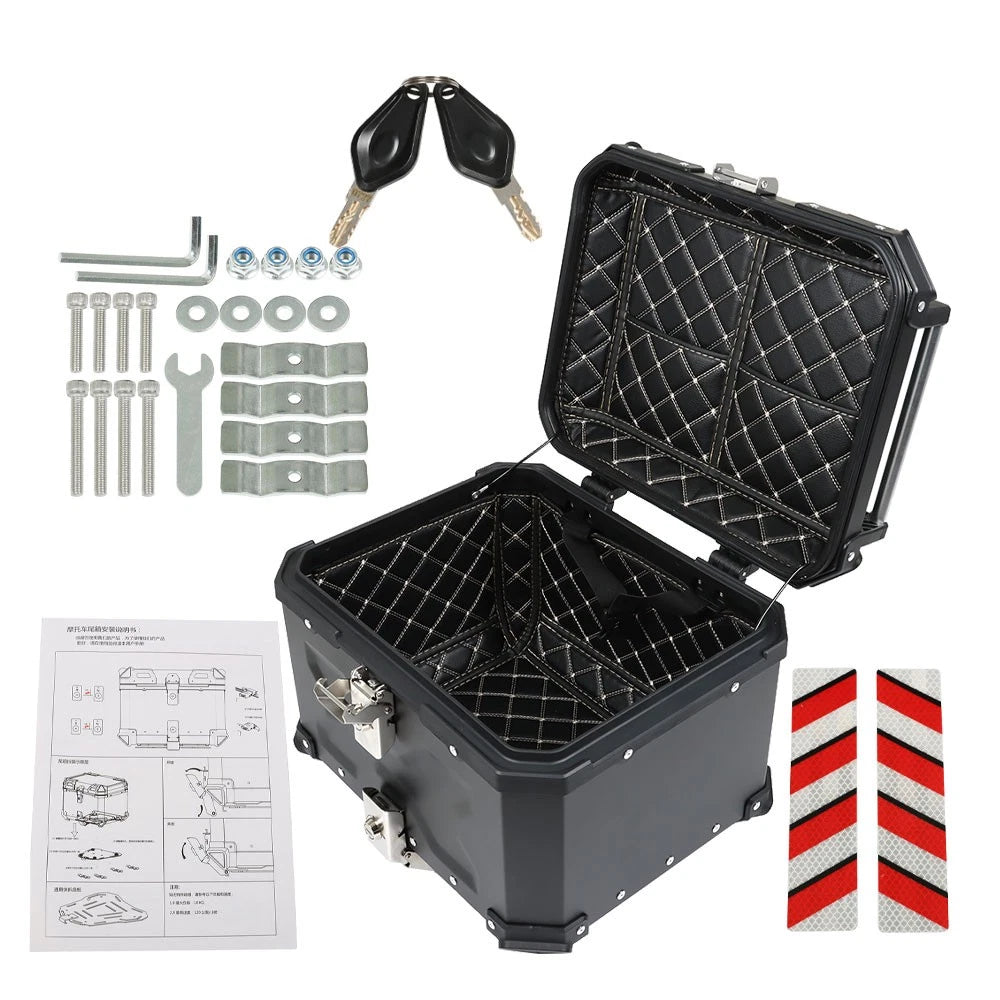 45L Waterproof Tail Box for Motorcycle Scooter (Black)