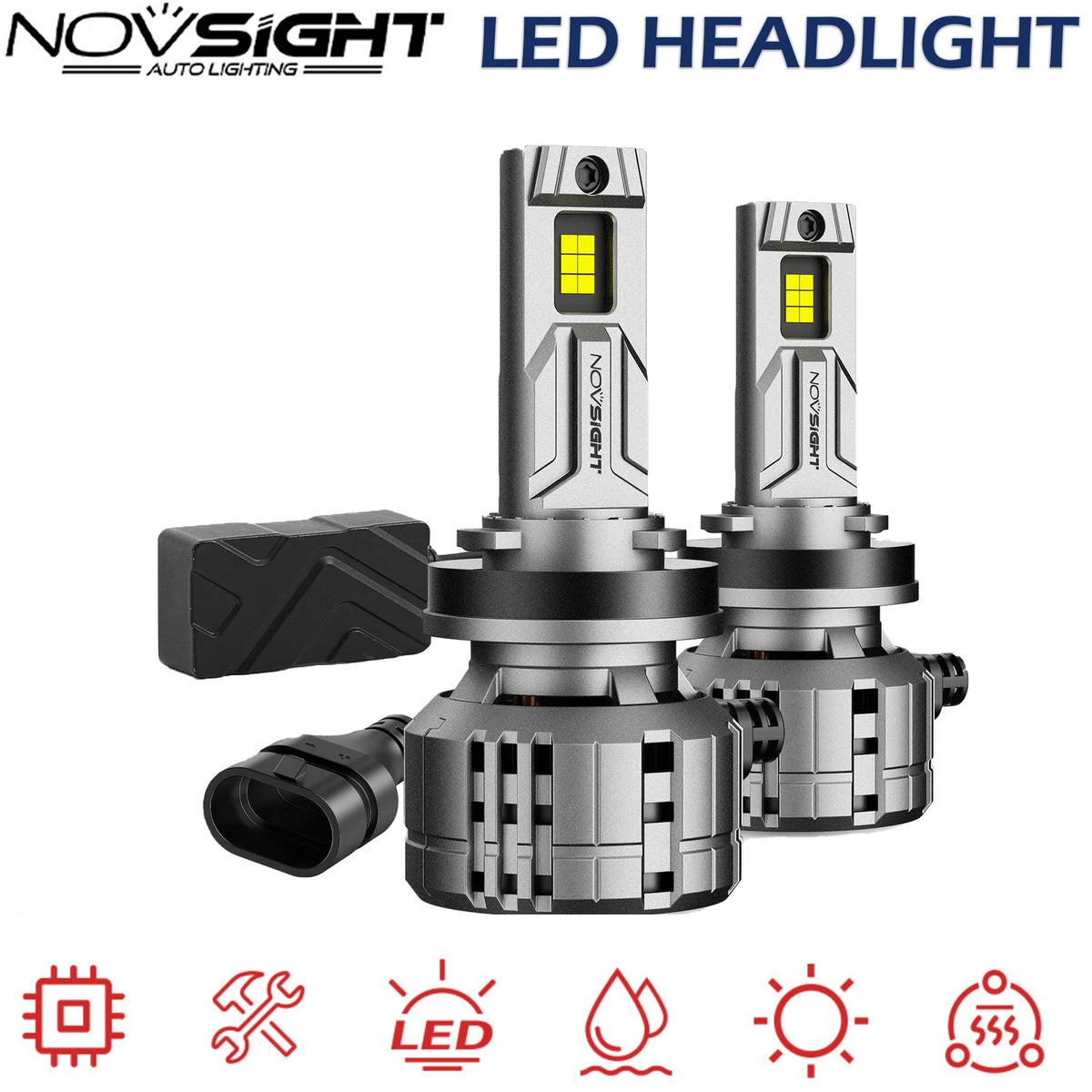 2X H11 LED Headlight Bulbs 40000LM Conversion Kit High Low Beam 6500K for