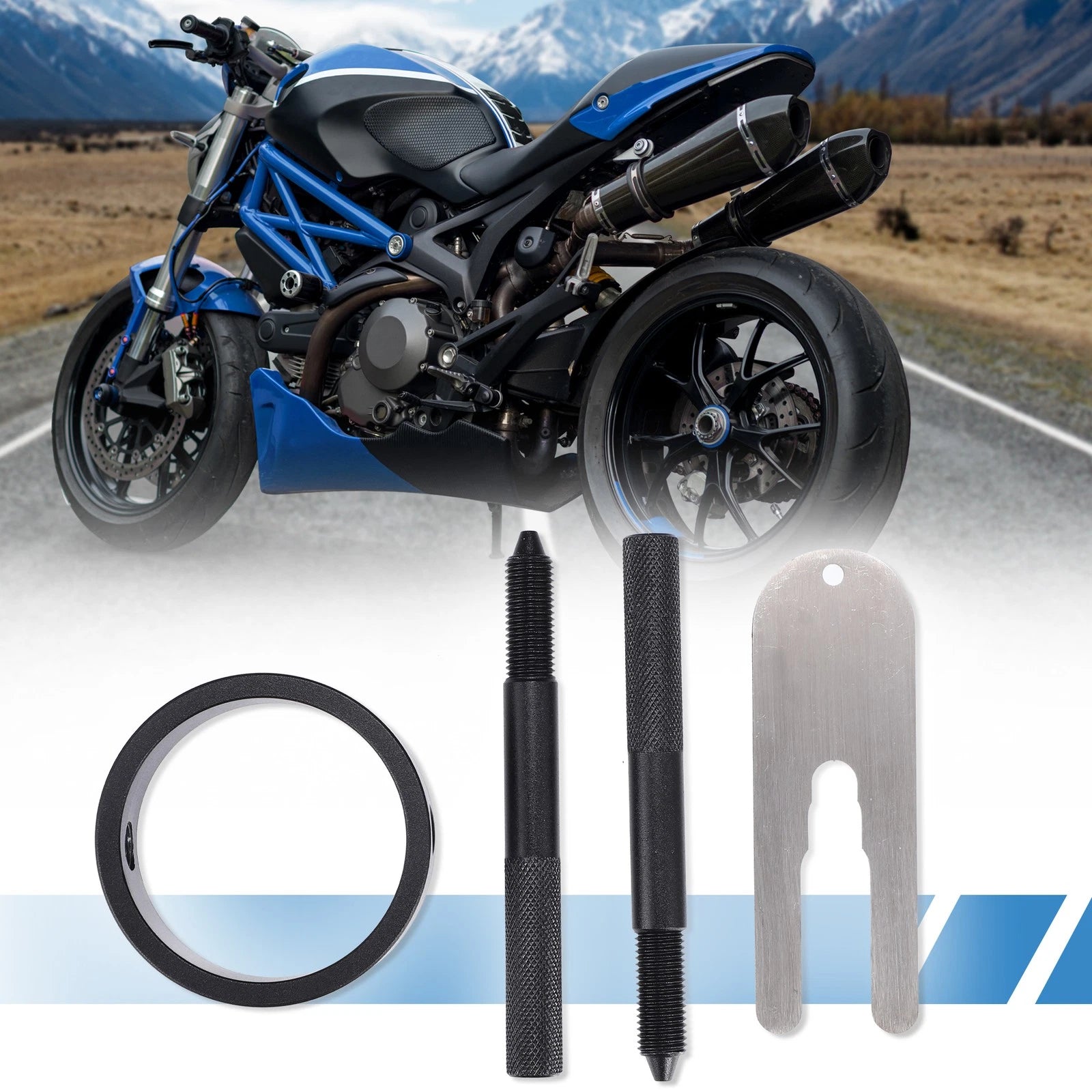 Fork Spring Compressor Tool Set for Universal Motorcycle Bikes (Universal)