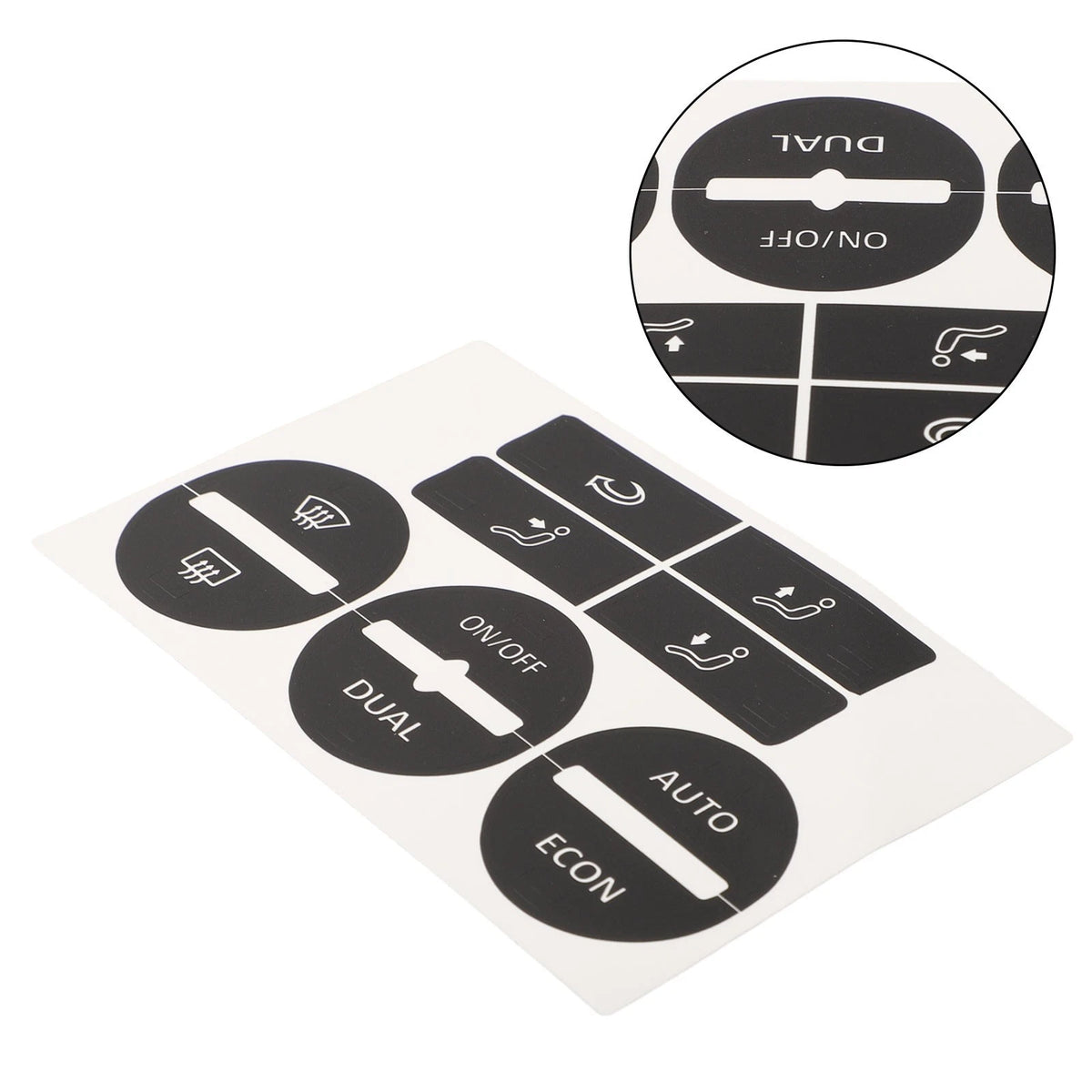 AC Control Button Repair Kit Decals for GOLF Mk5 (2004–2008)