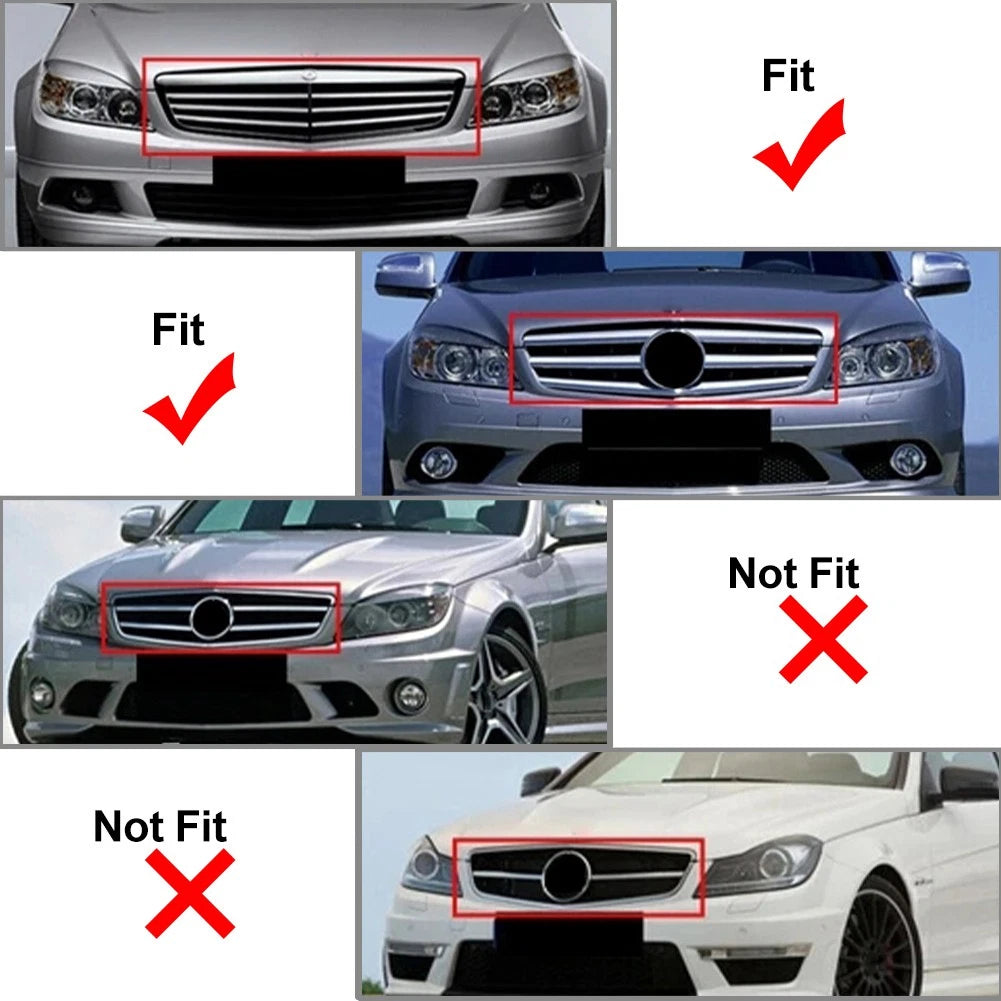 GTR Style Front Bumper Grille for Benz C Class W204 (2007–2014)