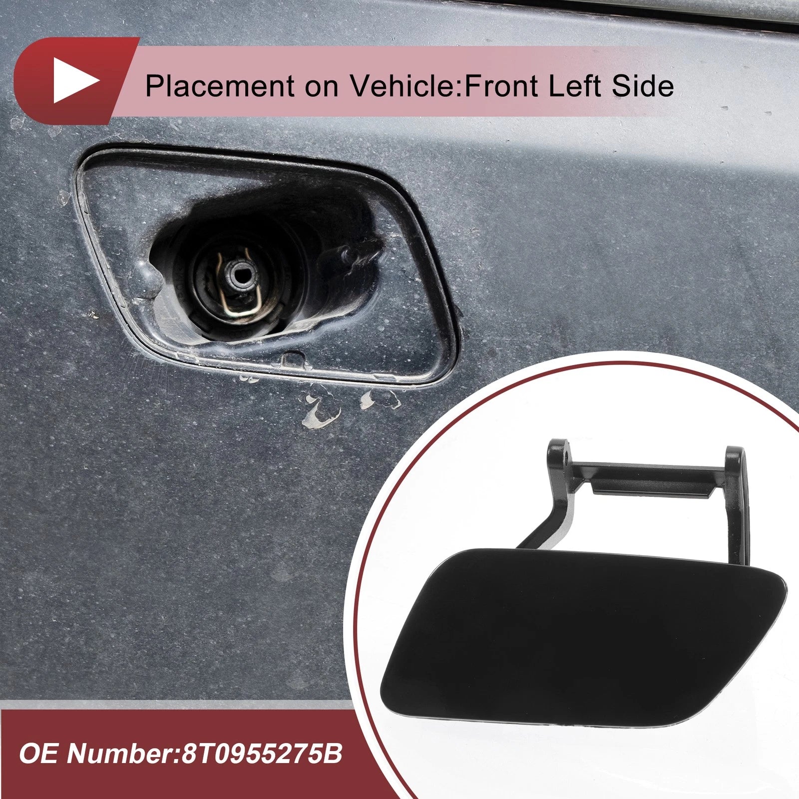 Front Left Washer Nozzle Cover Replacement for Audi A5 (2012–2017)
