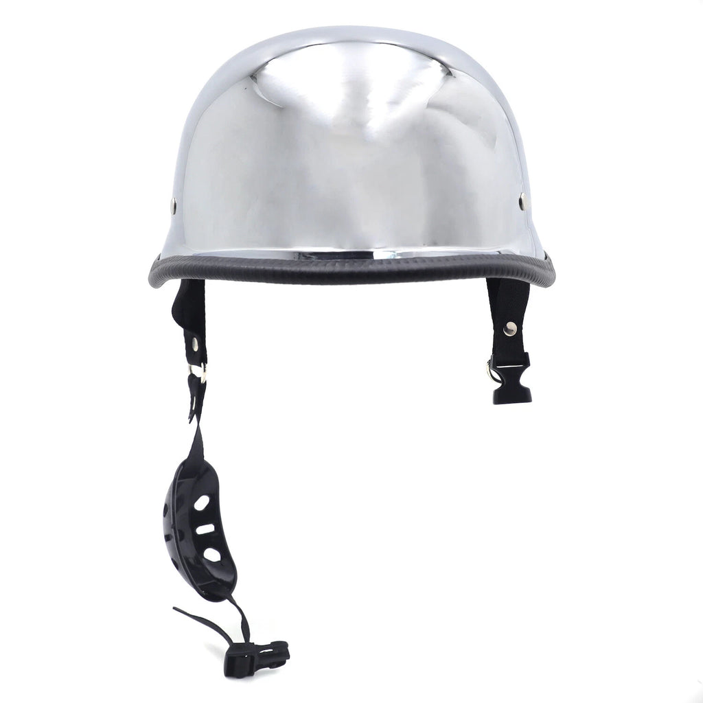 Silver DOT Half Face Helmet for Motorcycle (XL)