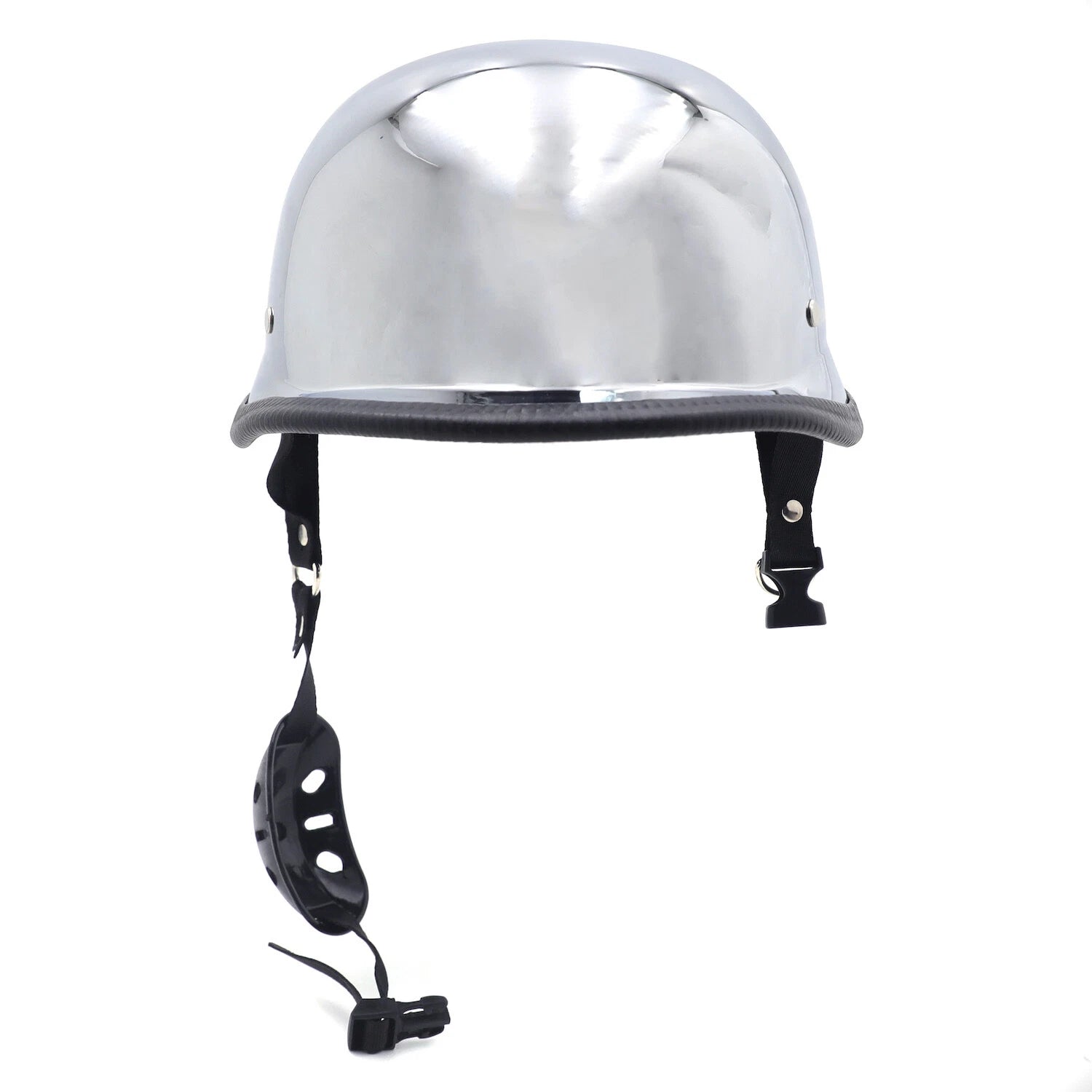 Silver DOT Half Face Helmet for Motorcycle (XL)