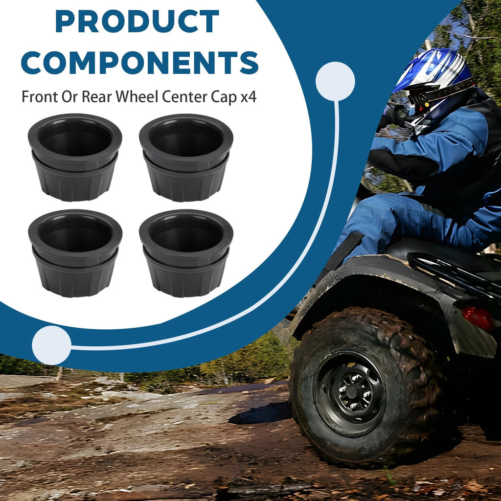Set of 4 Wheel Dust Caps for Honda Rincon 650 TRX650FA (2003–2005)