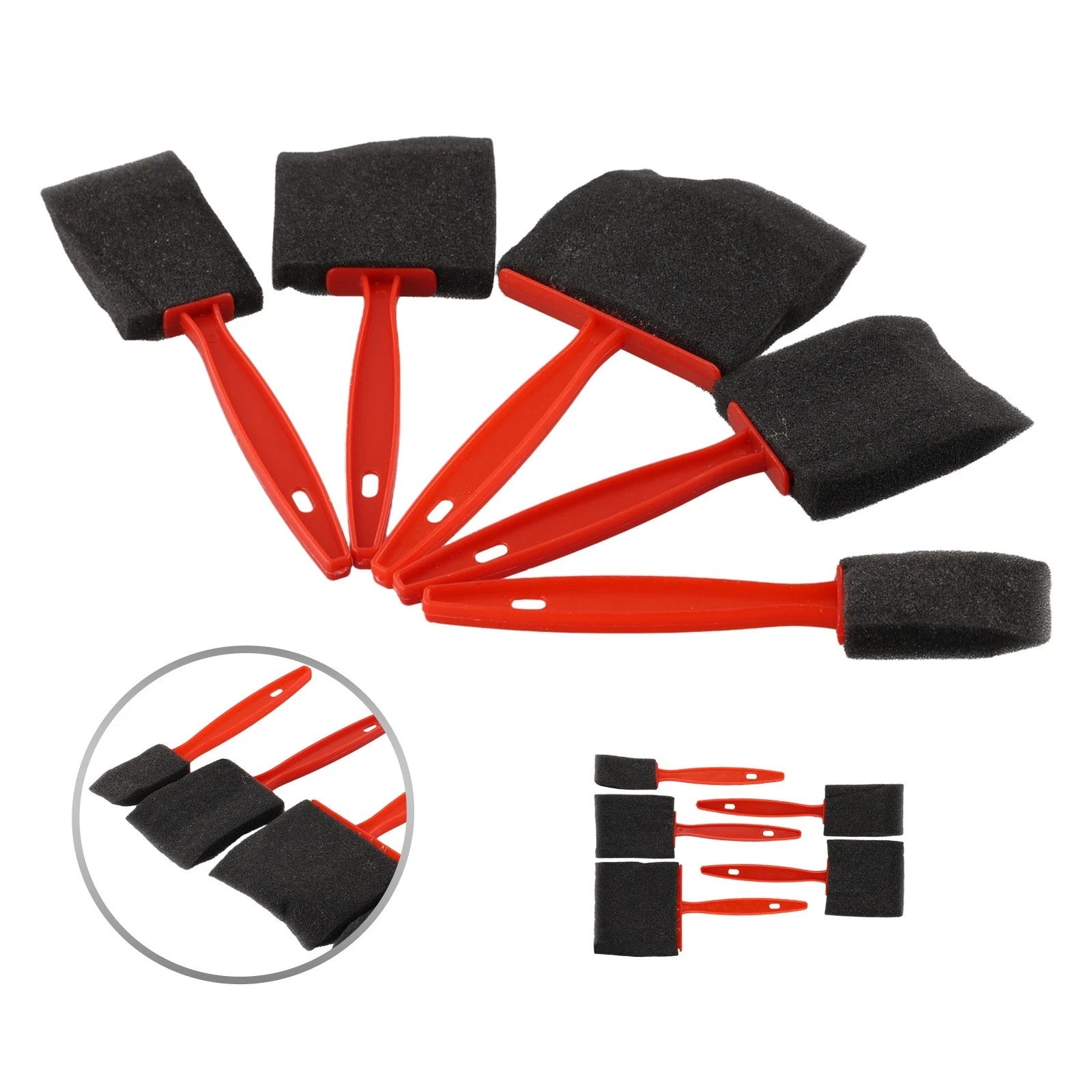 5PCS Sponge Foam Paint Brush Set for Craft Art Projects