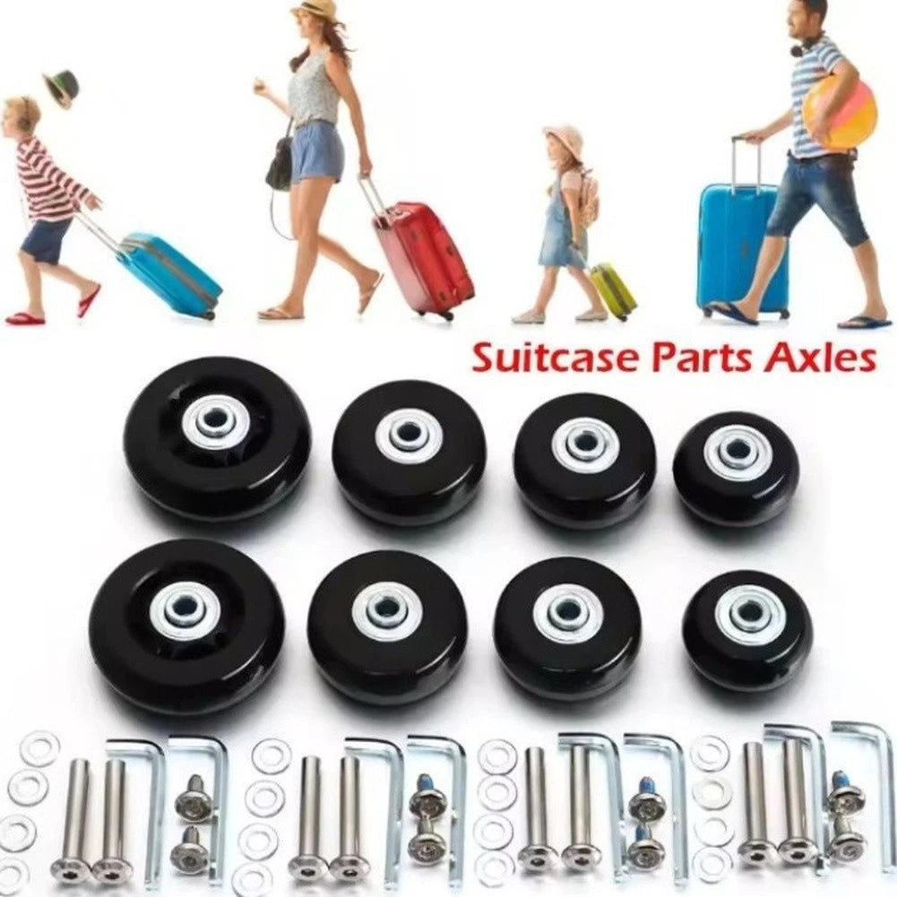 Replacement Rubber Alloy Wheels for Luggage Silent Rolling Performance