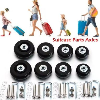 Replacement Rubber Alloy Wheels for Luggage Silent Rolling Performance