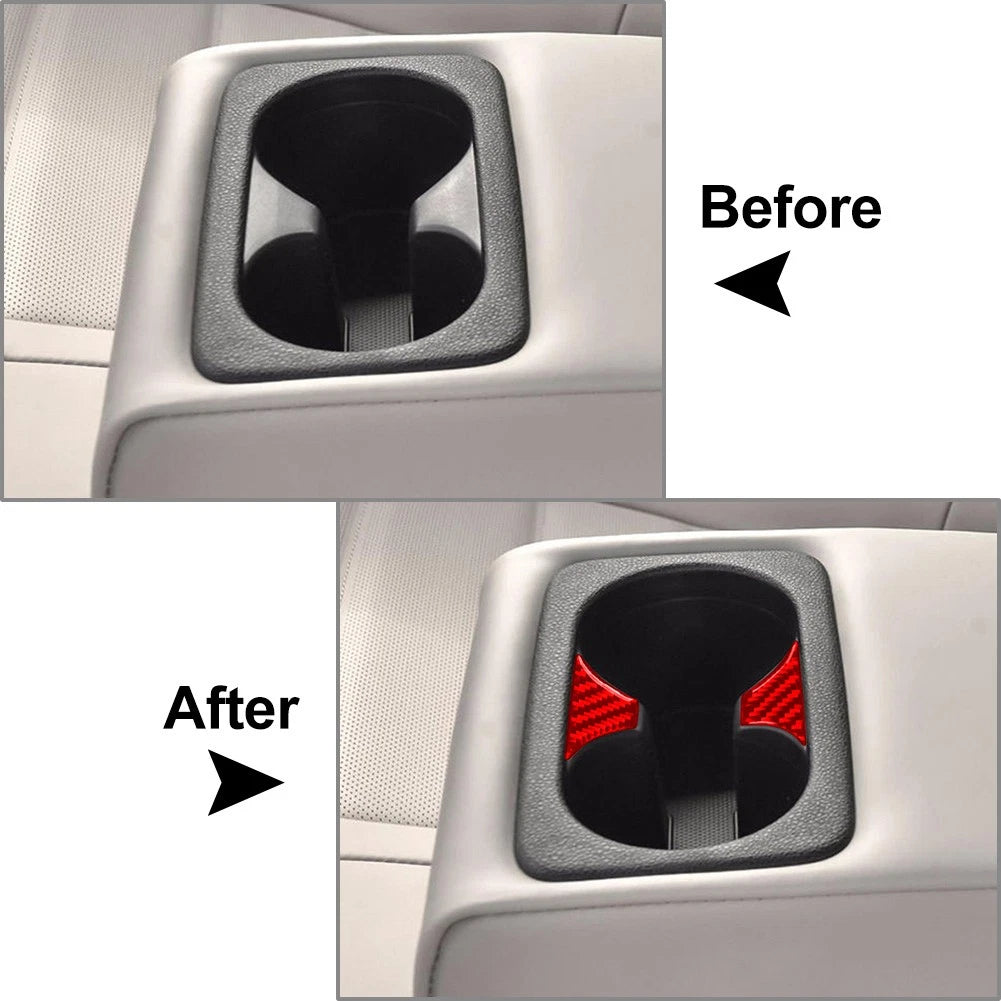 Rear Armrest Water Cup Holder Panel Cover Trim for Kia Stinger (2018–2023)