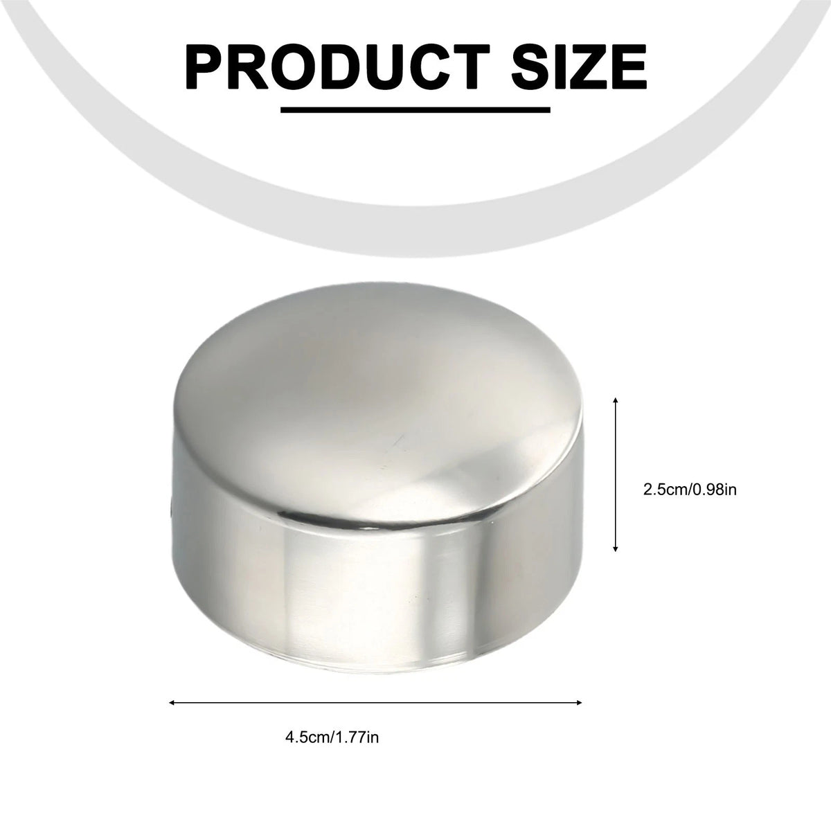 Set of 4 Round End Caps 45mm for Handrail Water Protection