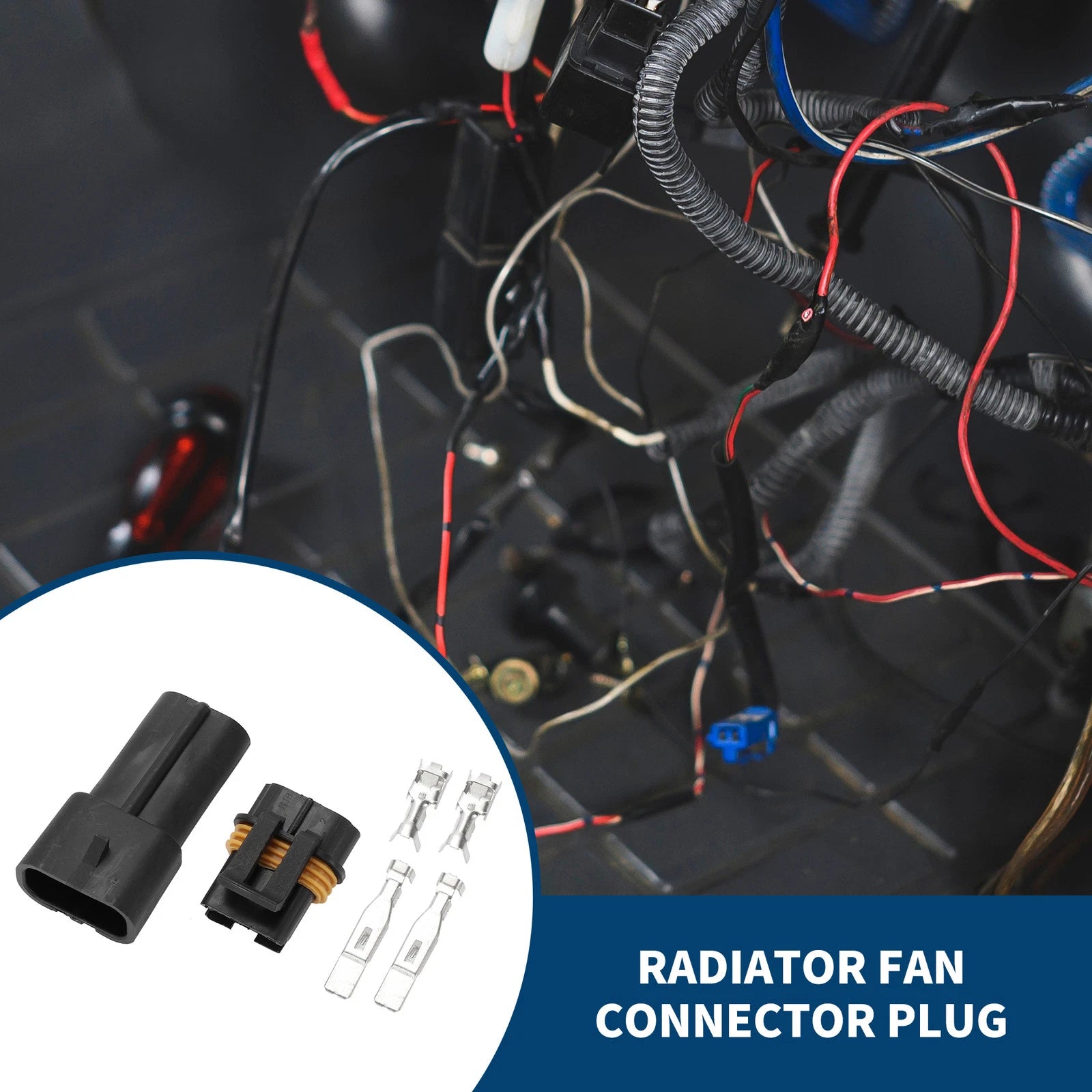 2 Pin Radiator Fan Connector Plug for Honda