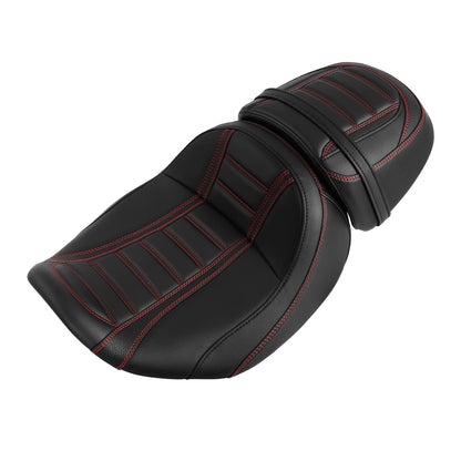 Black Red Driver & Passenger Seat for Harley CVO Street Road Glide (2023–2024)