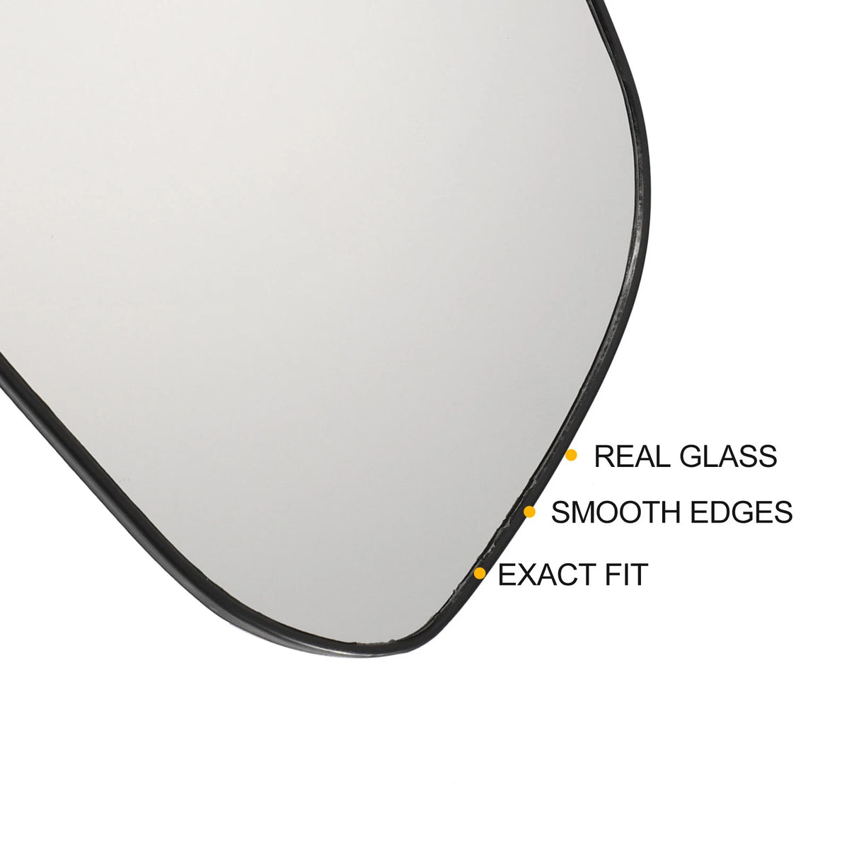 Right Side White Mirror Glass for Hyundai I10 (2013–2019)