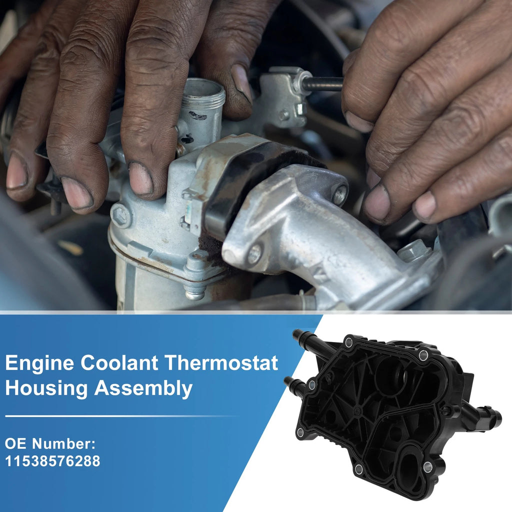Engine Coolant Thermostat Housing Assembly Replacement for BMW 5 Series 2018