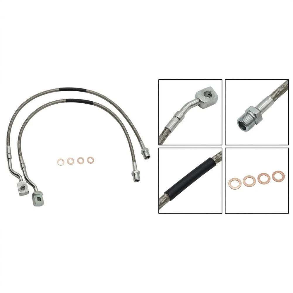 Front Brake Lines for - Extended Steel Hoses