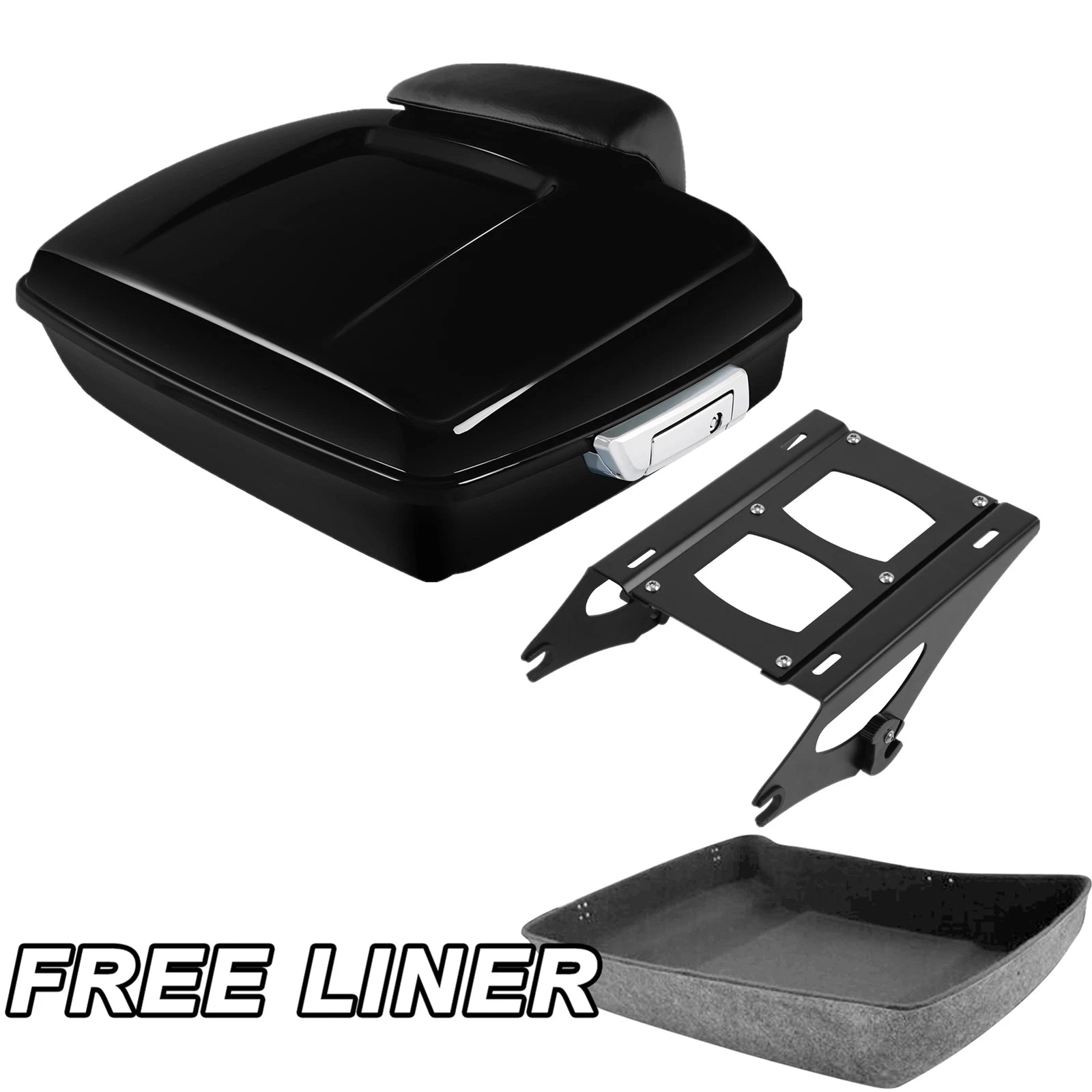 Chopped Trunk Backrest Mount Rack for Harley Street Glide (2014–2023)