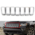 Chrome Front Grille Insert Cover Molding for Jeep Compass (2011–2017)