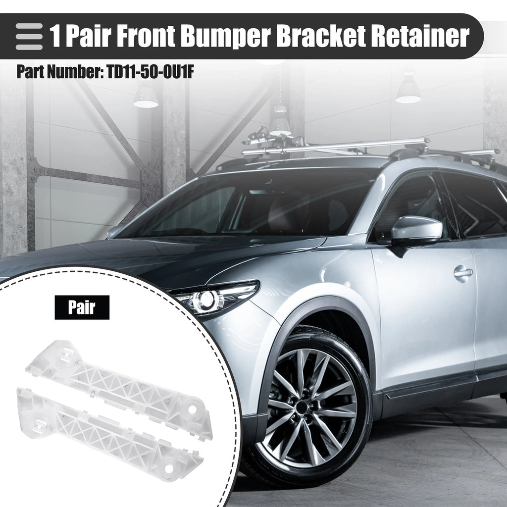 Bumper Bracket Retainer Pair Front Left Right for Mazda CX-9 (2007–2015)
