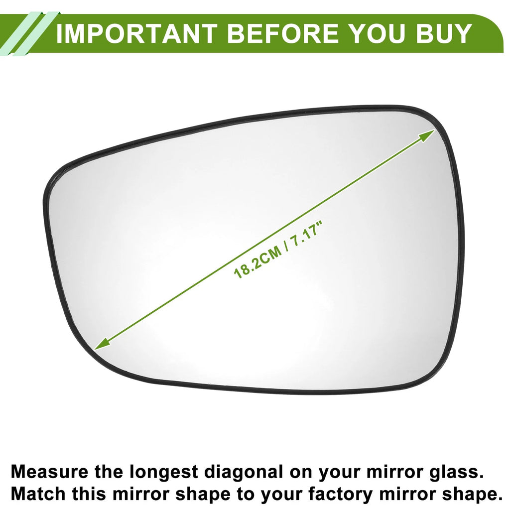 Left Side Mirror Glass Non Heated Replacement for Hyundai i30 GD (2012–2017)