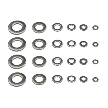 105 Pcs Stainless Steel Flat & Spring Washer Set M3/M4/M5/M6/M8/M10