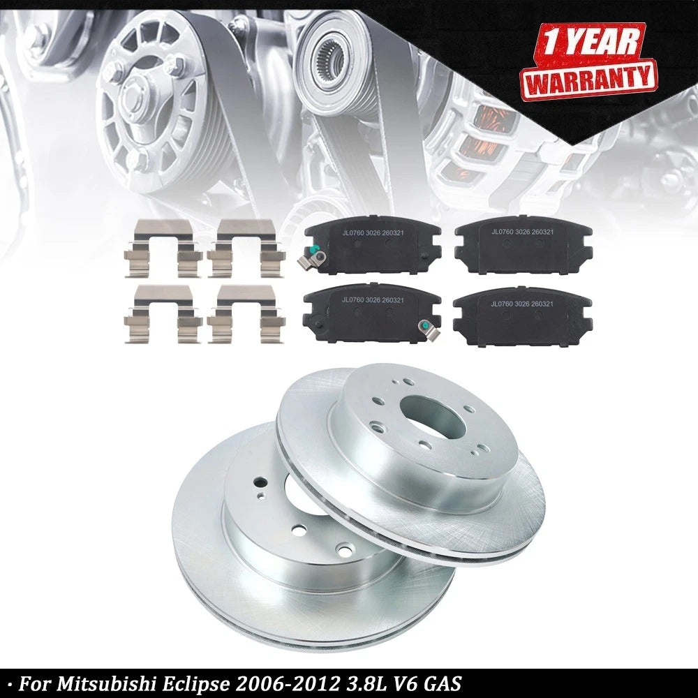 Rear Brake Disc and Pad Kit D532 for Mitsubishi Eclipse (2006–2012)