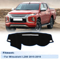 Dash Cover for Mitsubishi L200 (2015–2019) Polyester Black Blue Edge 1 Set