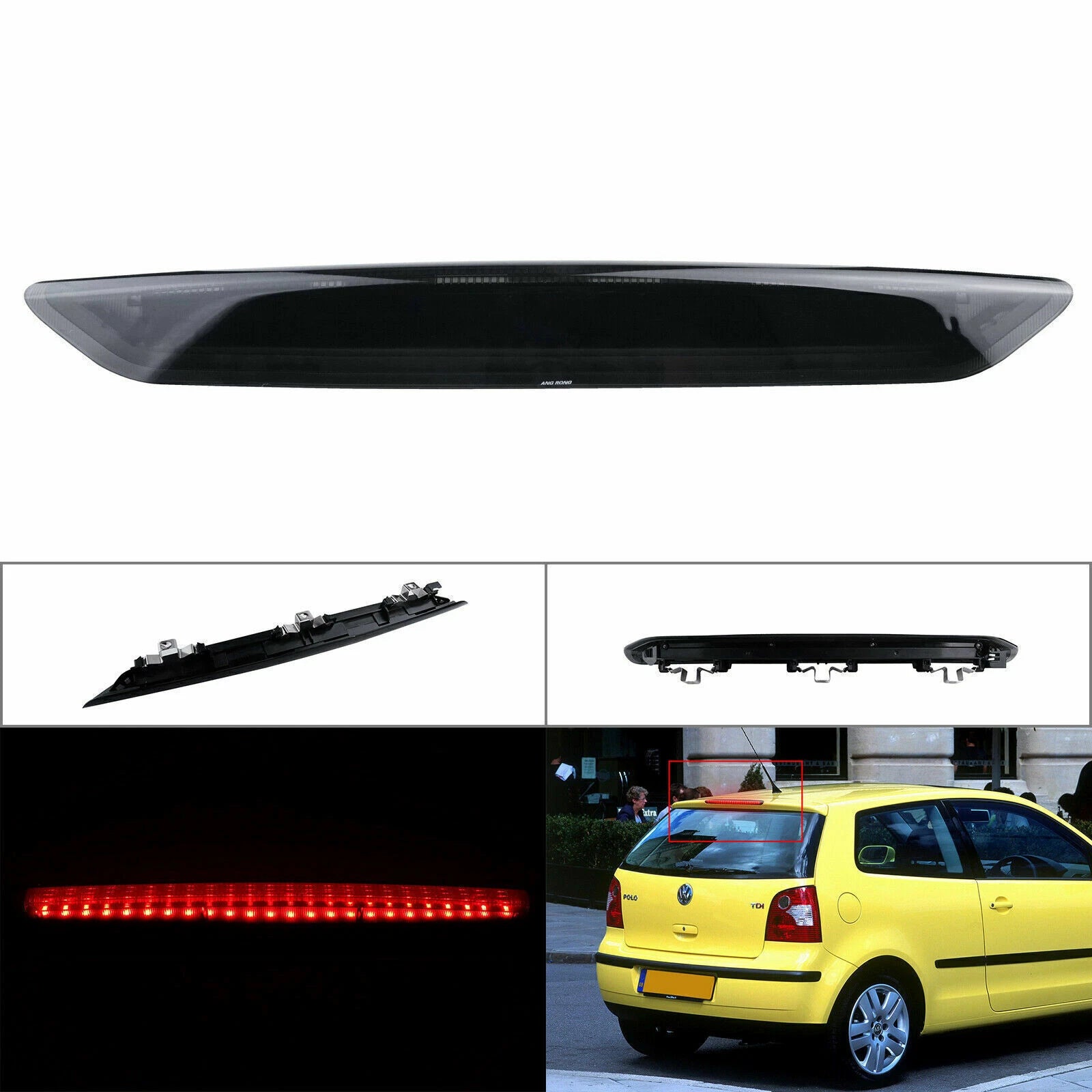 LED Third Brake Light for Volkswagen Polo IV 9N/9N3 (2002–2009) Smoked