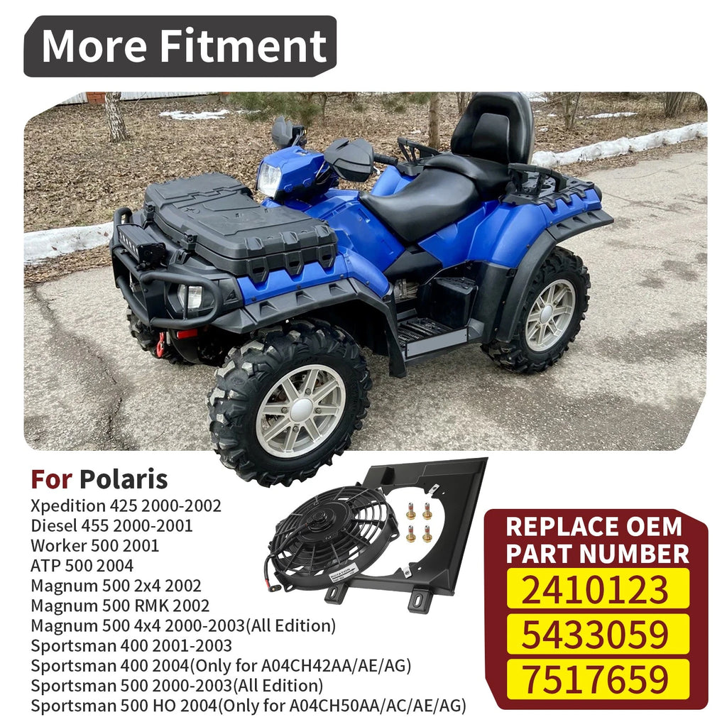 Radiator Cooling Fan Kit for Polaris Sportsman 400 500 (2000–2004)
