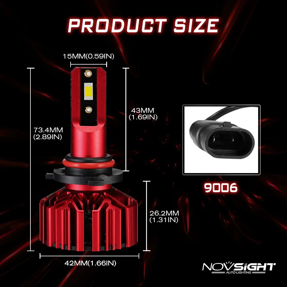 2X NOVSIGHT Combo LED Headlight Bulbs for RAM 1500 (2019–2024)