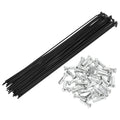Bicycle Spokes Nipple Set 14G 247mm Carbon Steel Black Universal (Universal)