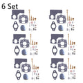 Set of 6 Carburetor Repair Kits for B&S 394989, 243431, 243432, 243434, 243436