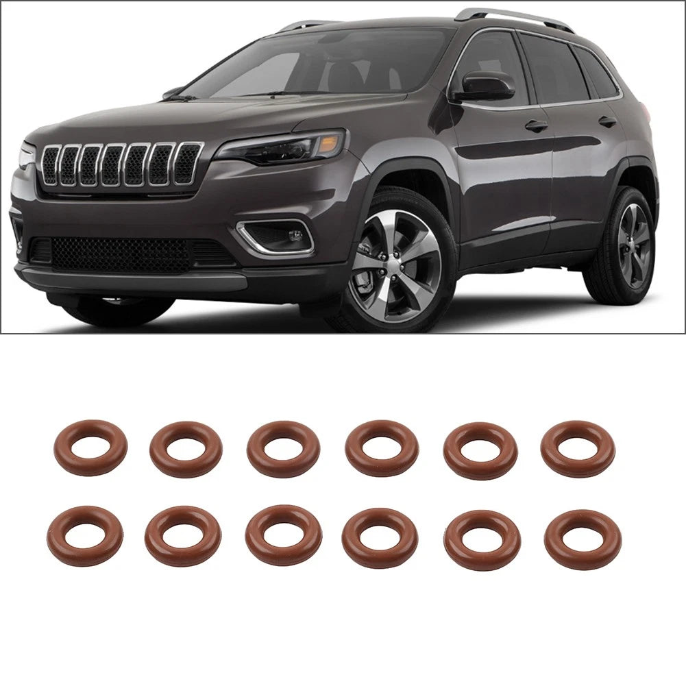 12pcs Fuel Injector O-Ring Seal Kit for Chrysler 300, Jeep Cherokee