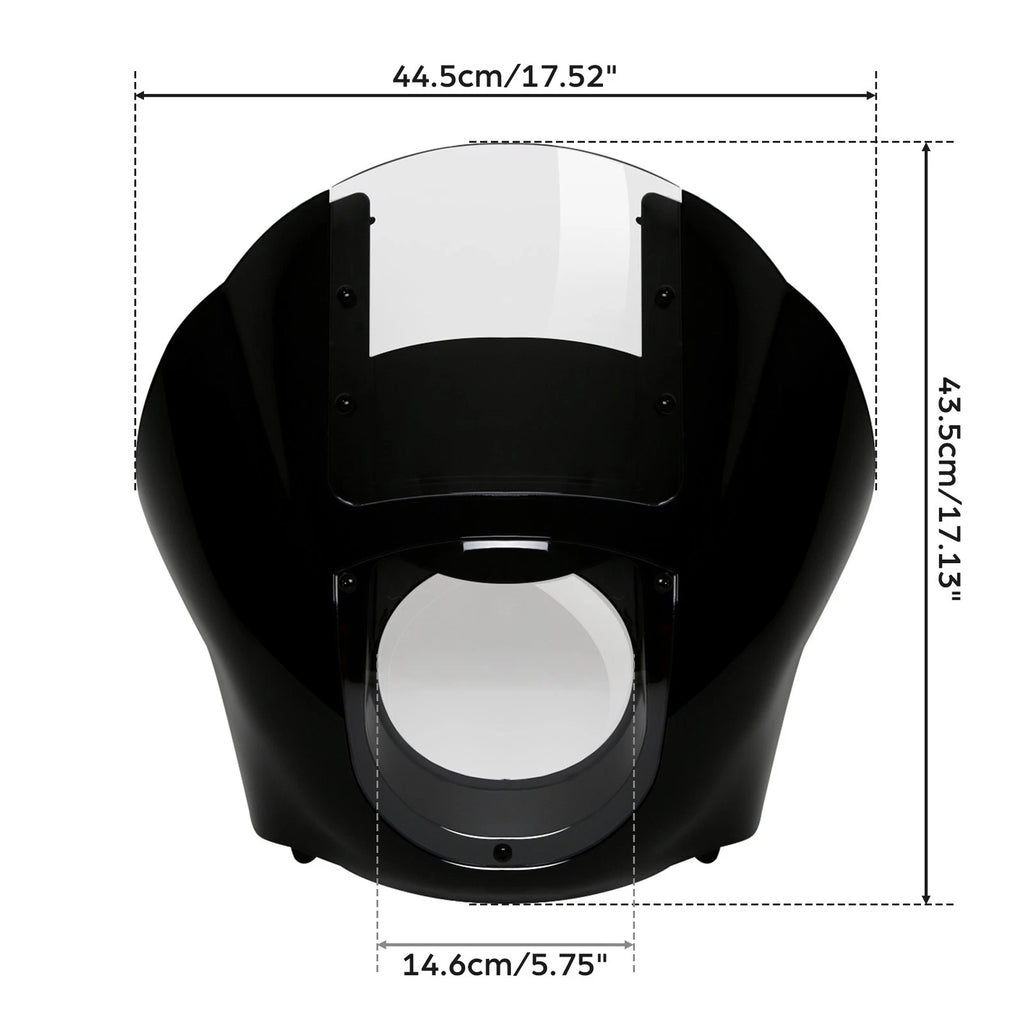 Quarter Fairing Windshield & 49mm Fork Clamp for Harley Dyna (2006–2023)