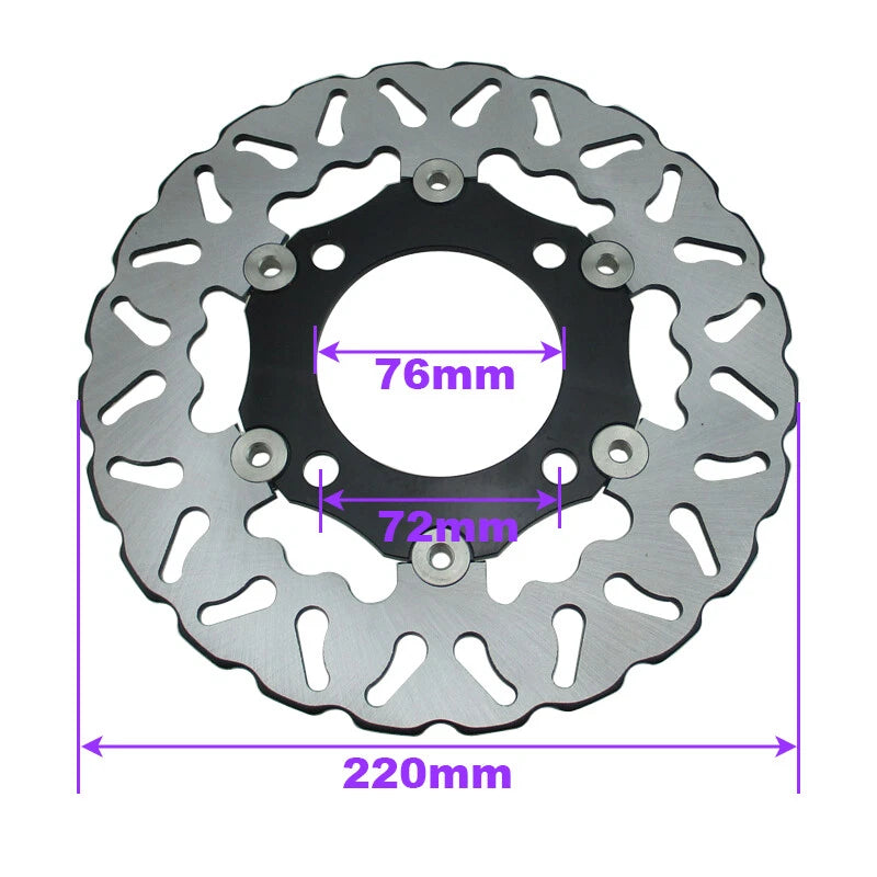 220mm Floating Brake Disc Rotor for Pit Dirt Bike (Motard)