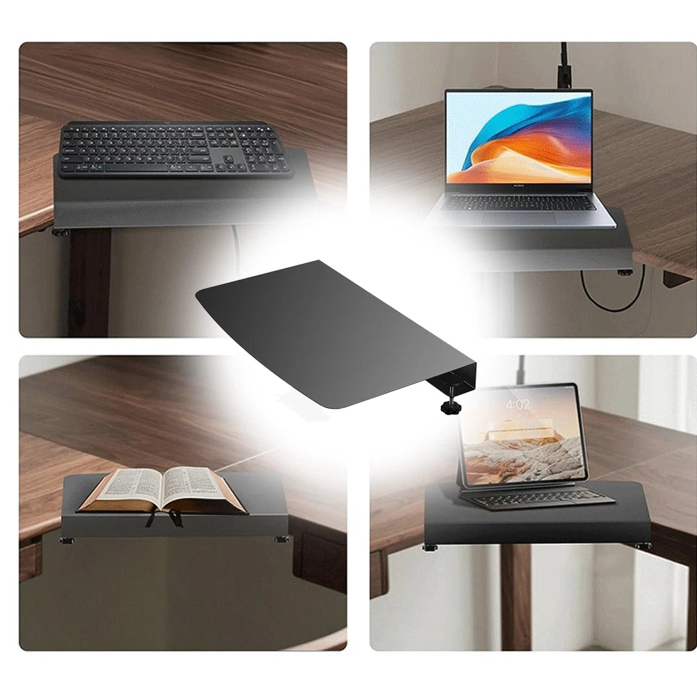Black Stainless Steel Corner Connector Plate for Desktop