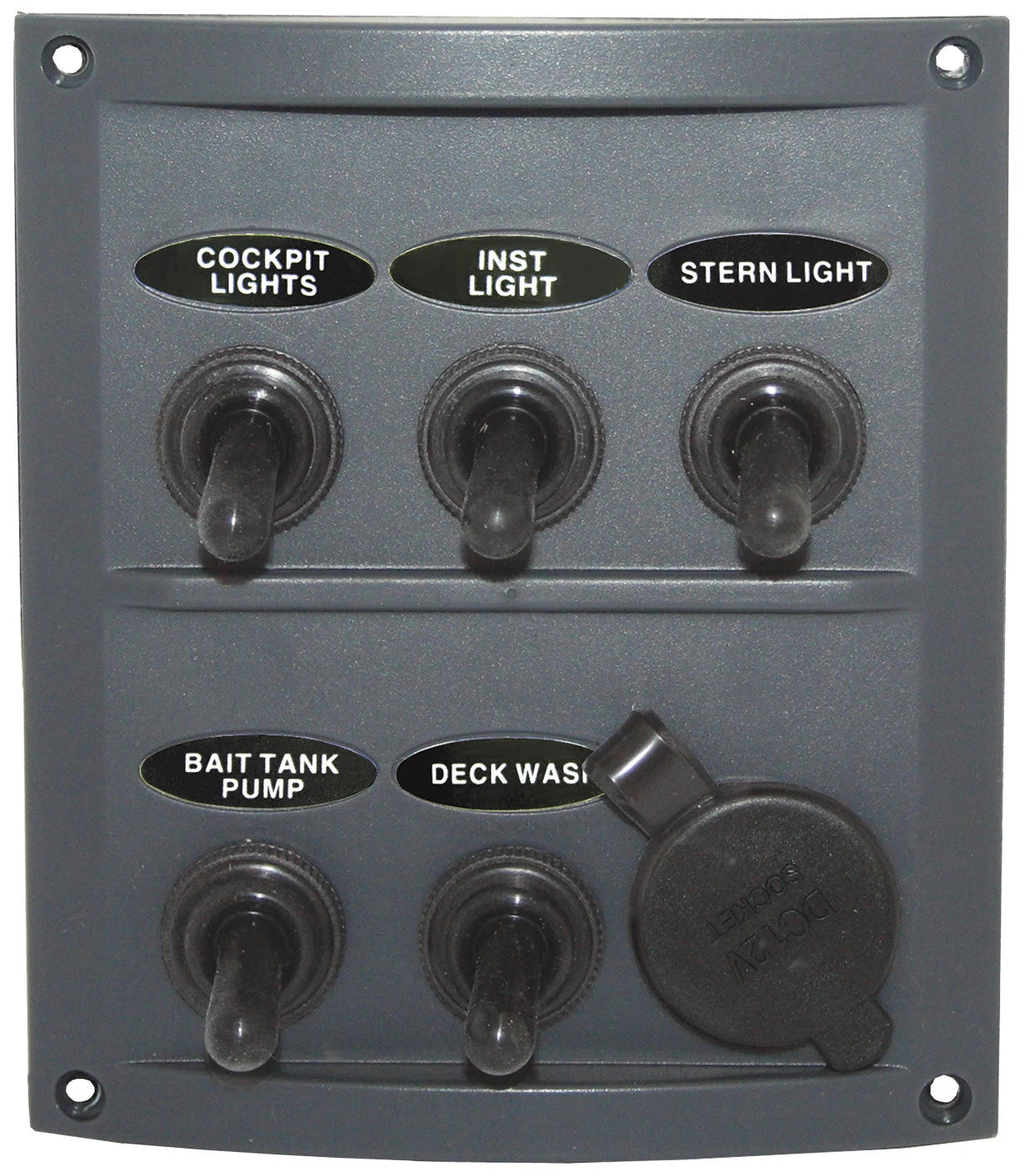 5 Gang Switch Panel with Cigarette Plug Socket for RWB2114 Splash
