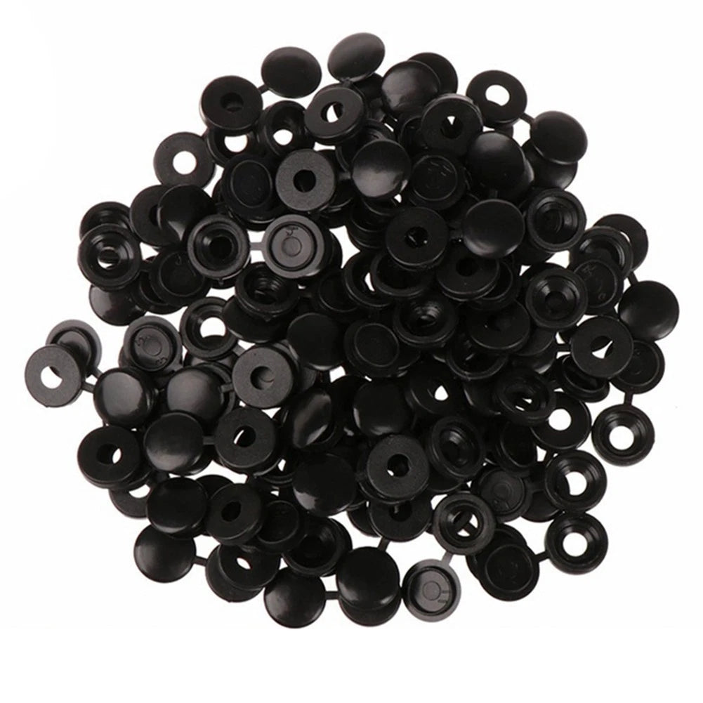 200PCS Black Plastic Screw Covers for Bolts (Decorative Fastener)