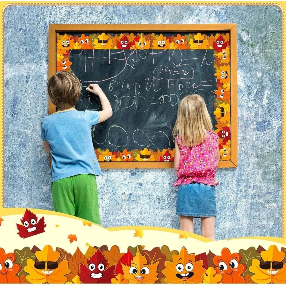 Pumpkin Styled Autumn Borders for Classroom and Home Fall Bulletin Boards