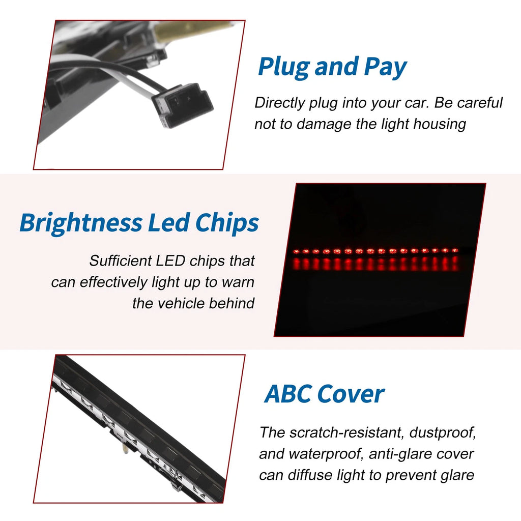 Black LED Third Brake Light for BMW 6-Series E63 E64 (2004–2007) No. 63256911909
