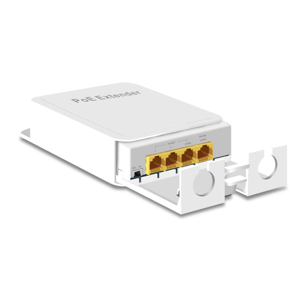 4-Port POE Extender Repeater for Ethernet Network (IP55 Waterproof)