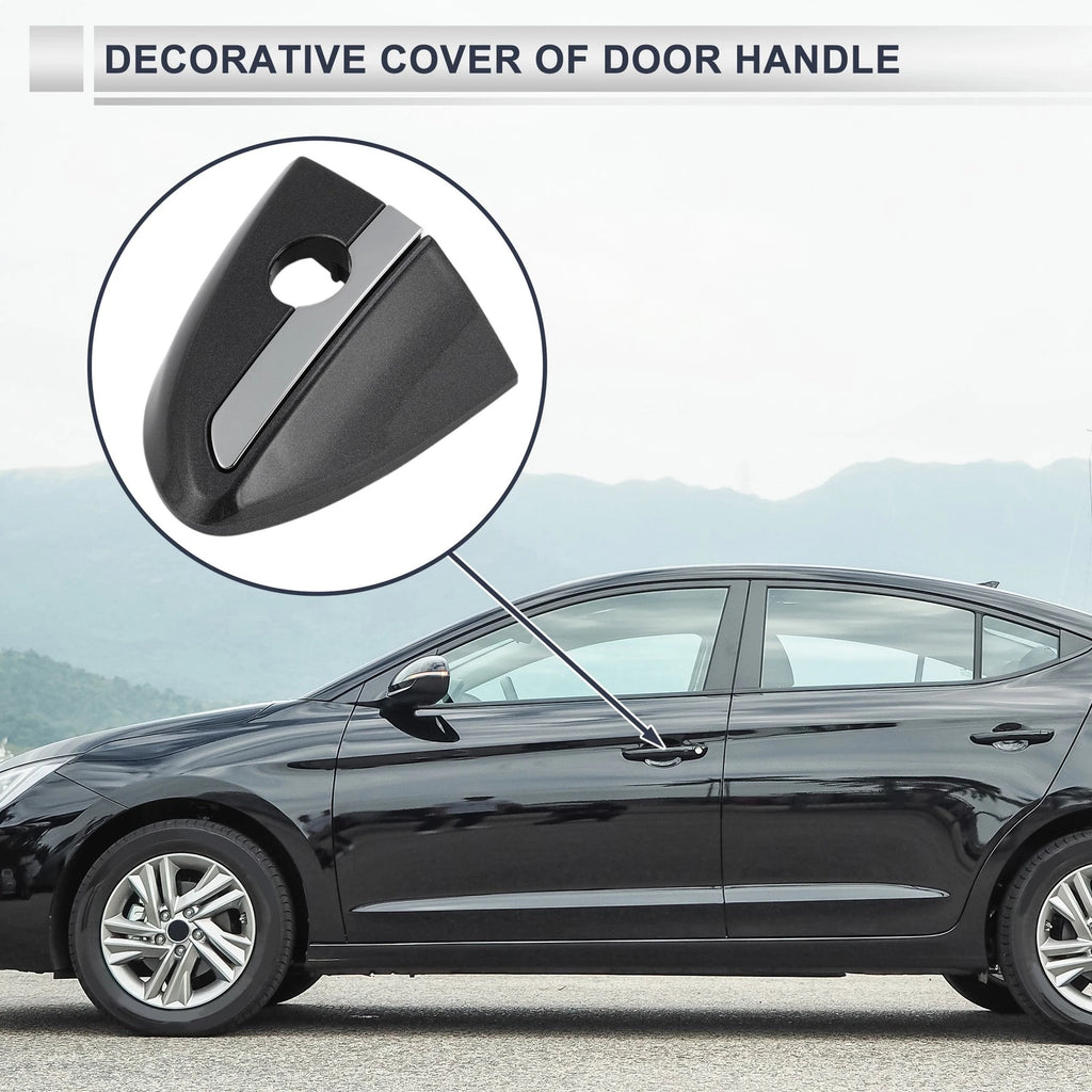 Front Left Door Handle Lock Cylinder Cover Replacement for Toyota Corolla (2014–2018) Gray