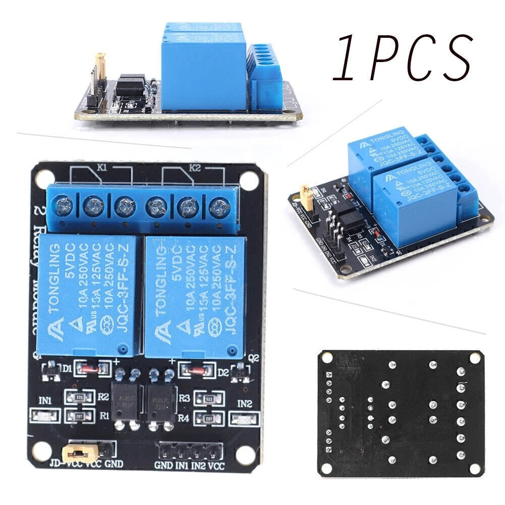 2X 5V Two Channel Relay Module with Optocoupler for PIC AVR DSP ARM