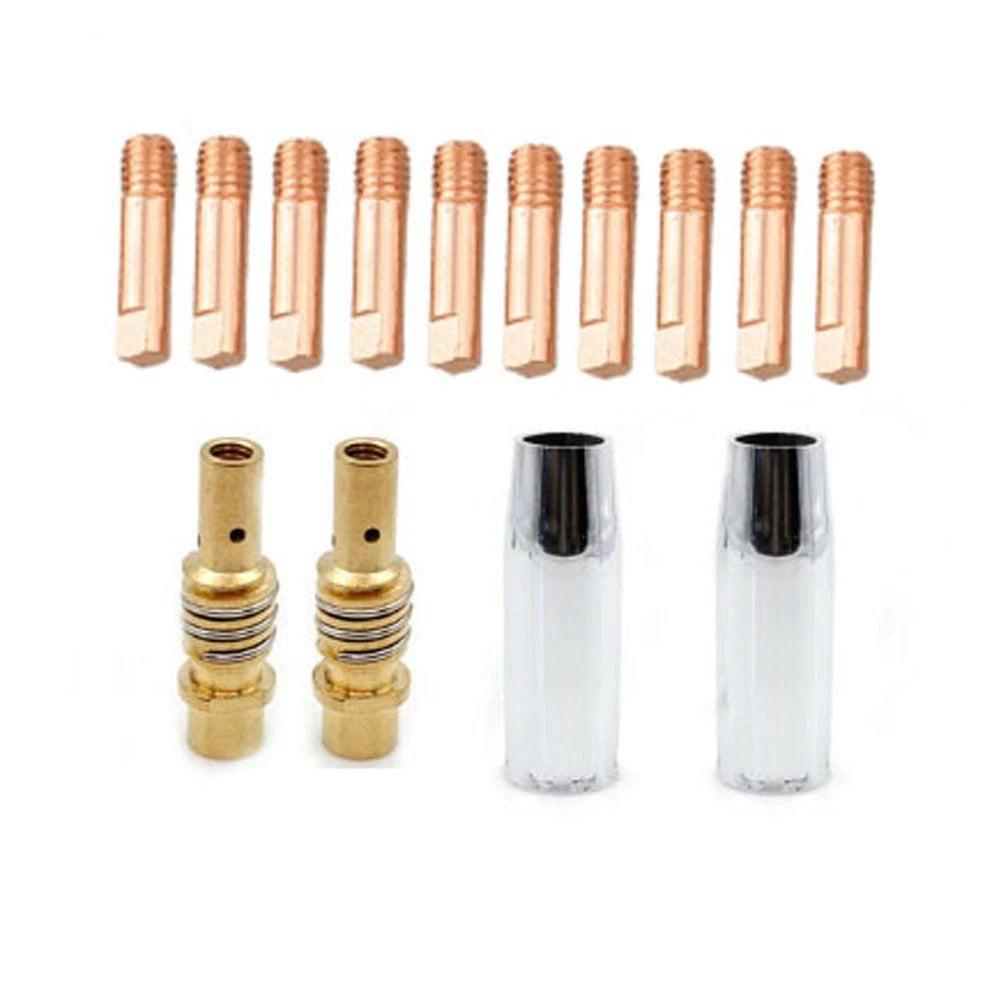 14PCS MIG Welding Kit Accessories Set 0.8mm Tips Gas Nozzles Diffusers