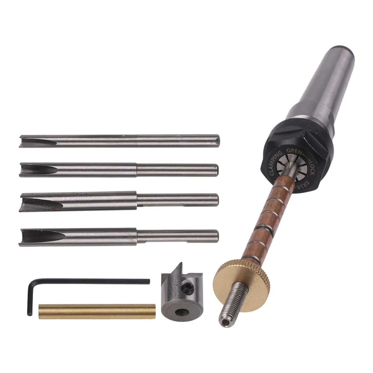 8PCS Pen Turning Mandrel Set with 7mm Drill Bit for Woodworking