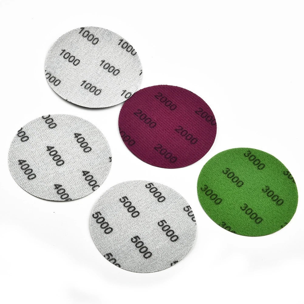 25X 3 Inch 1000-5000 Grit Wet/Dry Hook & Loop Sanding Discs
