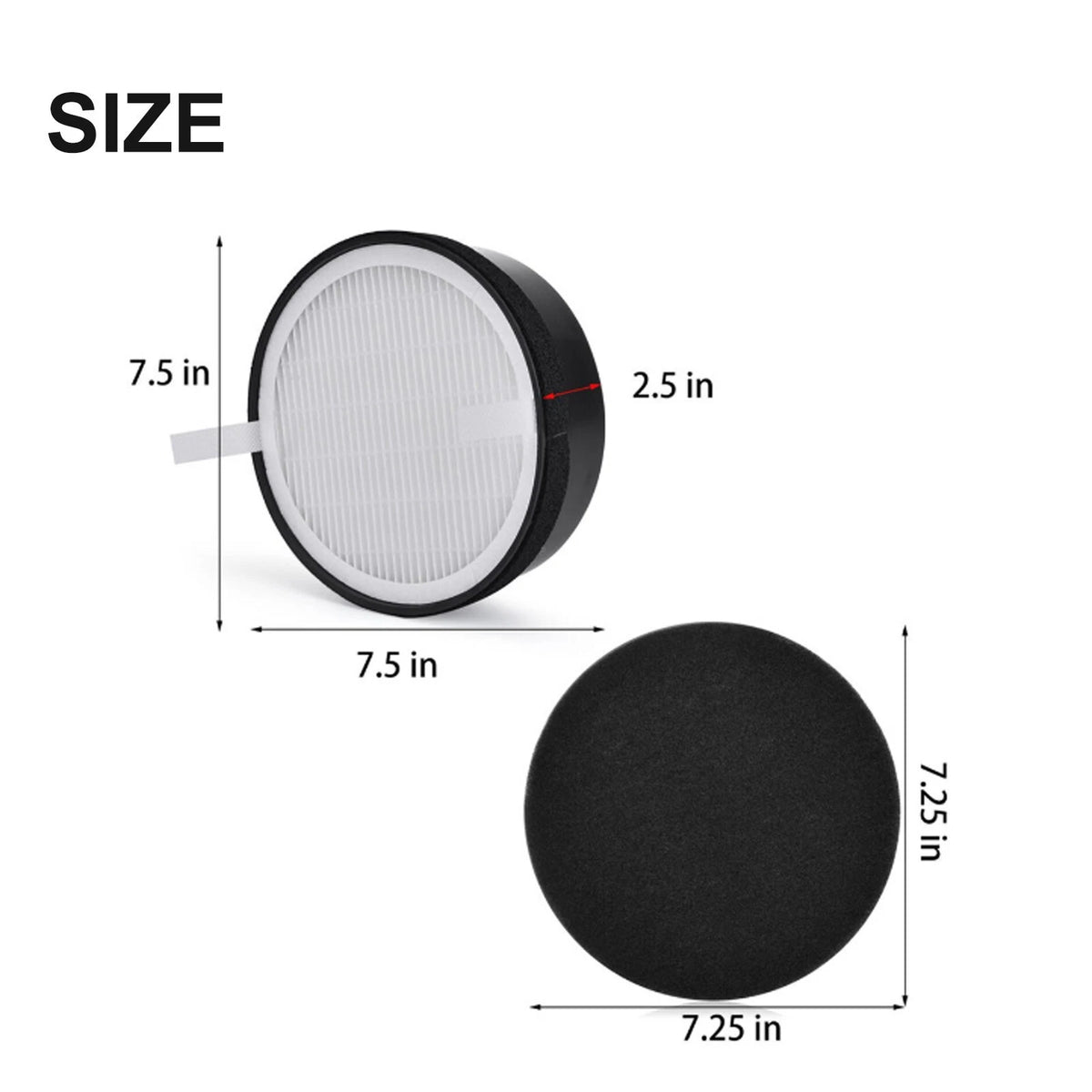 Set of 2 Replacement Air Filter Cartridges for LVH132, LVH132RF